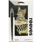 REEVES SCRATCH PAINTING KIT - GOLD MINI KITTEN - Image 2