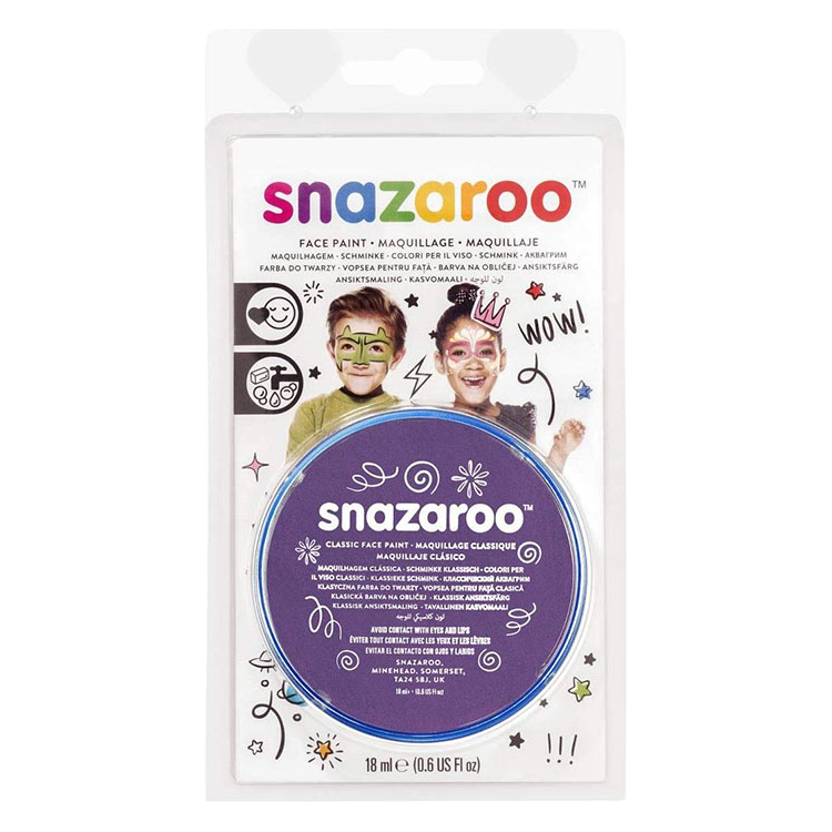 _0003_purple SNAZAROO FACE PAINT 18ML. -PURPLE - Image 1
