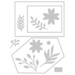 SIZZIX THINLITS CUTTING DIES - GEO FLORAL FRAME - Image 2