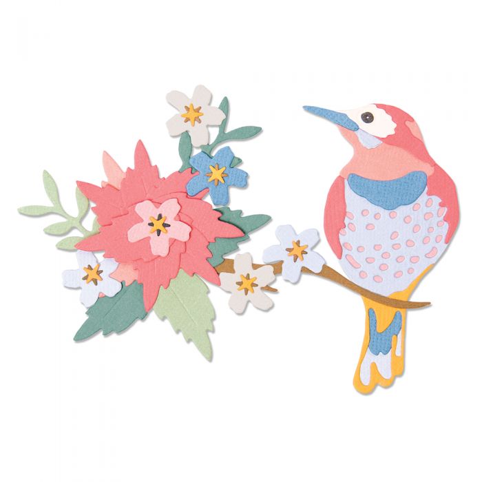 664392 SIZZIX THINLITS CUTTING DIES - BIRD SCENE - Image 1
