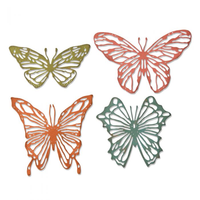 664409 SIZZIX THINLITS CUT PUNCHES - SCRIBBLY BUTTERFLIES - Image 1