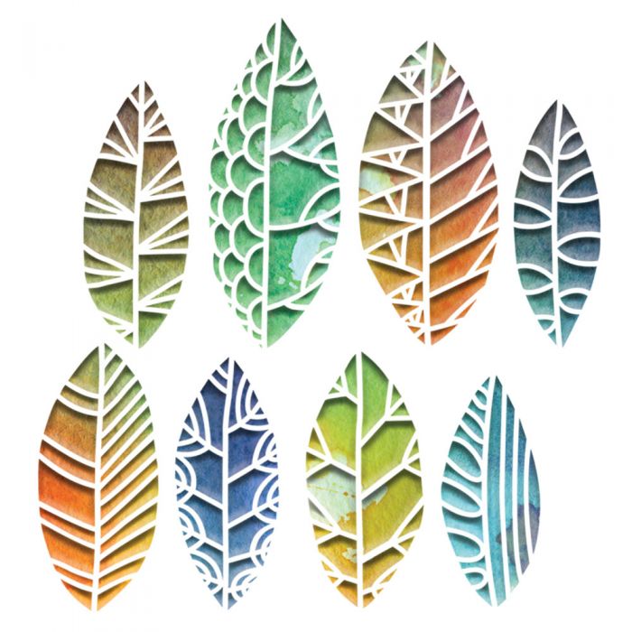 664431 SIZZIX THINLITS CUT DIES - CUT OUT LEAVES - Image 1