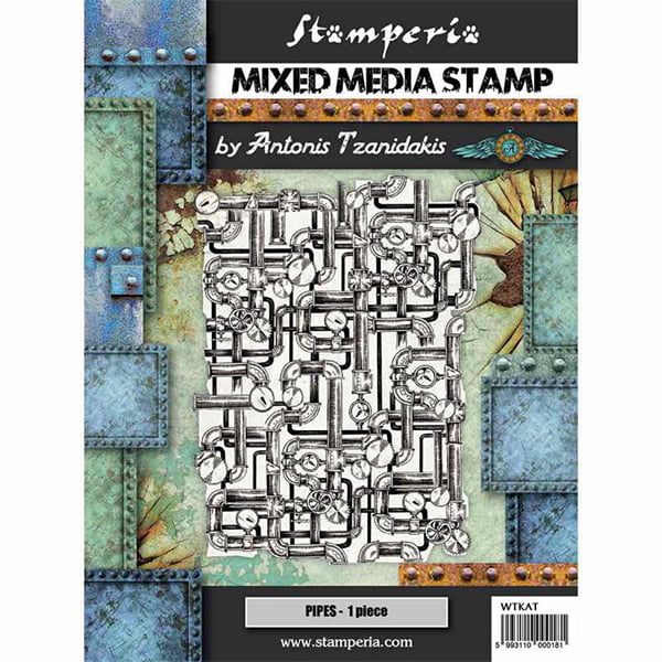 full_WTKAT10_1 STAMPERIA MIXED MEDIA STAMPS - RUBBER STAMPS WTKAT10 - Image 1