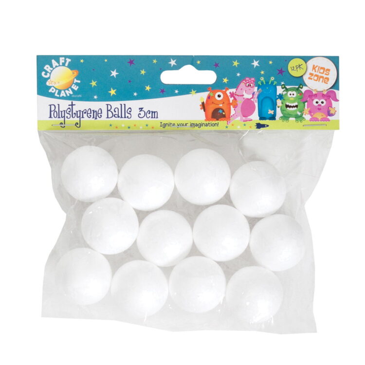 DOCRAFTS STYROFOAM BALLS 12 PCS. 3CM - CPT 827902 - Image 1