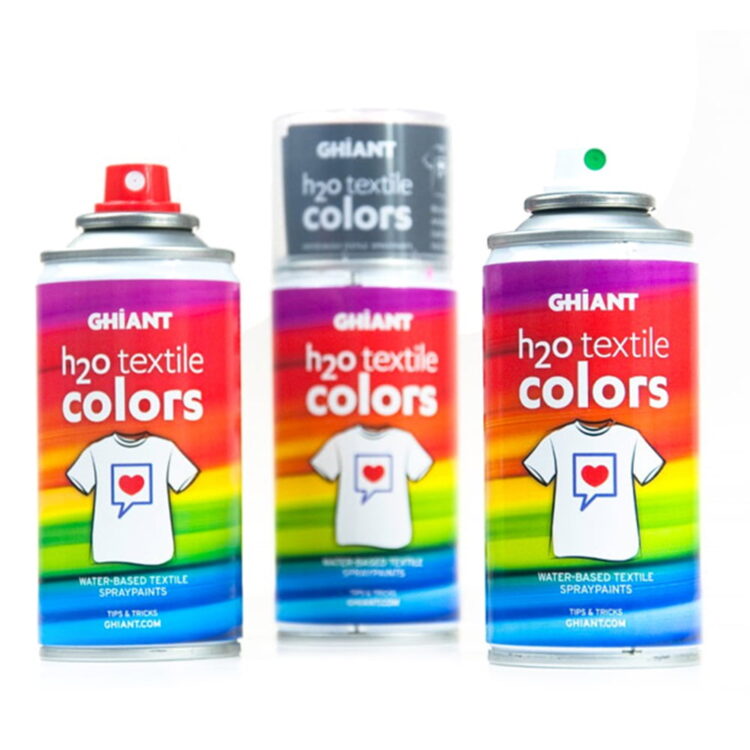 GHIANT SPRAY TEXTILE DYE 150 ML - FLUO ORANGE 34006 - Image 2