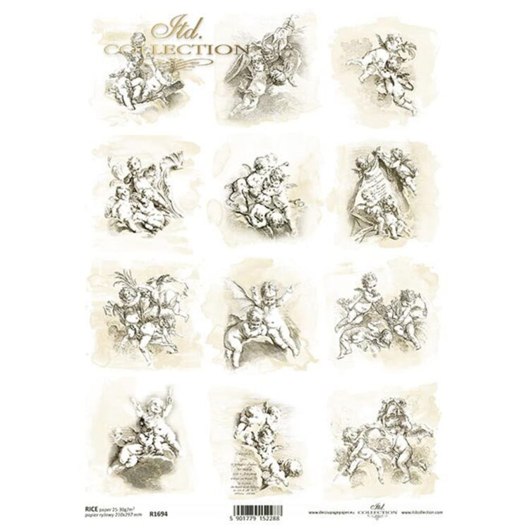 r1694 ITD COLLECTION DECOUPAGE RICE PAPER A4 - R1694 - Image 1