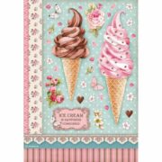 STAMPERIA SWEETY ICE CREAM DECOUPAGE PAPER A4 - DFSA4504