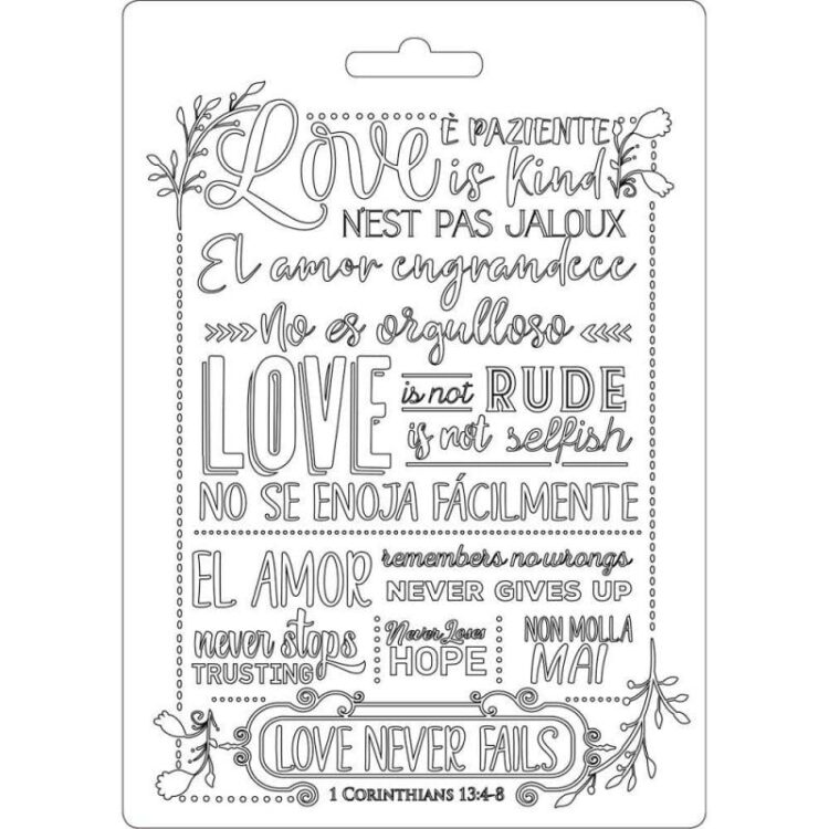 STAMPERIA LOVE STORY SOFT MOULD A5 K3PTA552 - Image 1