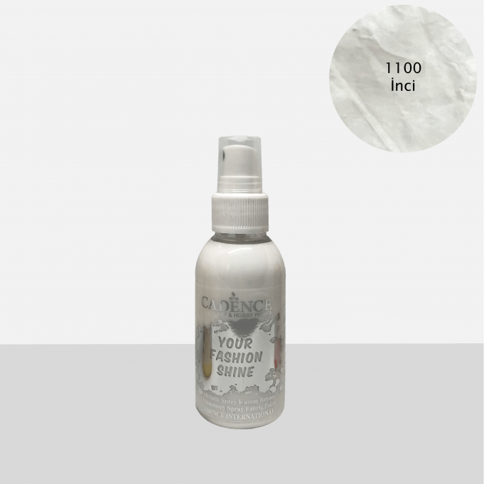 1100-pearl CADENCE PEARL SPRAY DYE FOR TEXTILES 100 ML. - PEARL 1100 - Image 1