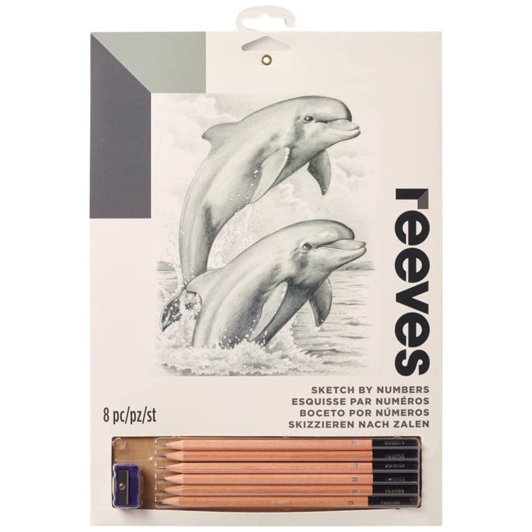 _0008_PPSKM10 REEVES PAINTING BY NUMBERS KIT - DOLPHINS PPSKM10 - Image 1
