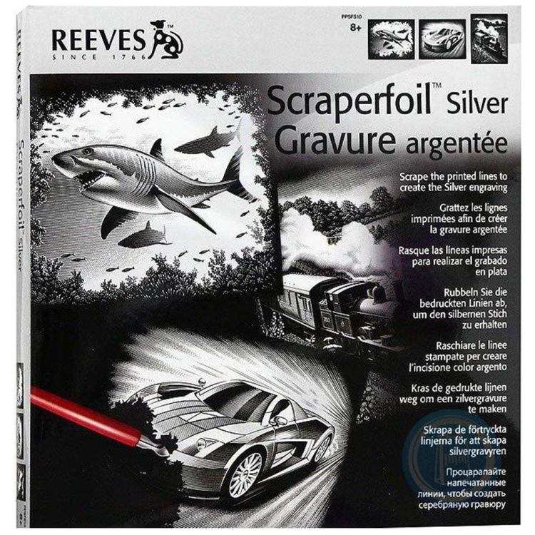 _0011_PPSFS10 REEVES SCRATCH PAINTING KIT - SILVER PPSFS10 - Image 1