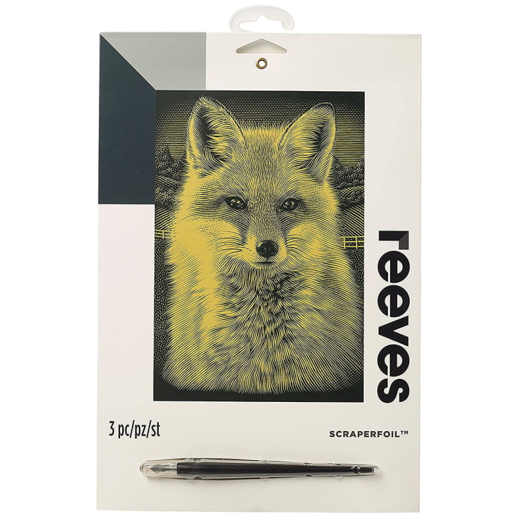 _0019_PPCF67 REEVES SCRATCH PAINTING KIT - GOLD FOX PPCF67 - Image 1