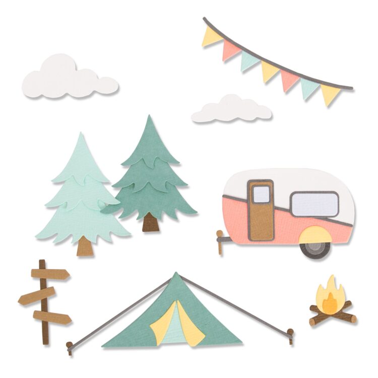663856 SIZZIX THINLITS CUT DIES - GREAT OUTDOORS - Image 1