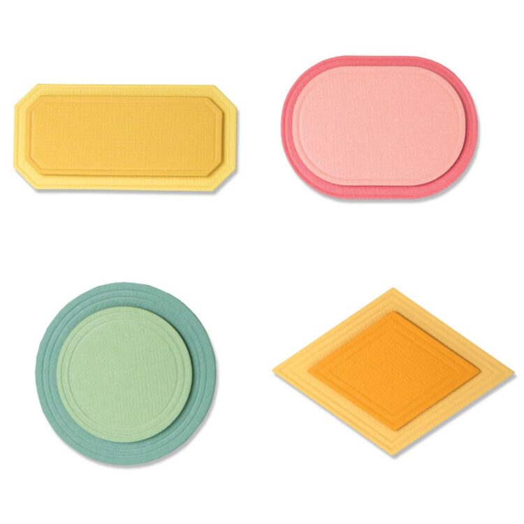 664481 SIZZIX THINLITS CUTTING DIES - MODERN LABELS - Image 1
