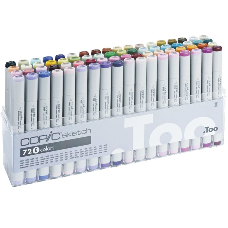 72e COPIC SKETCH SET - 72 COLORS E COLORS - Image 1