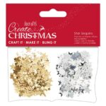 DOCRAFTS STARS FOR DECORATION - SILVER AND GOLD PMA 356970