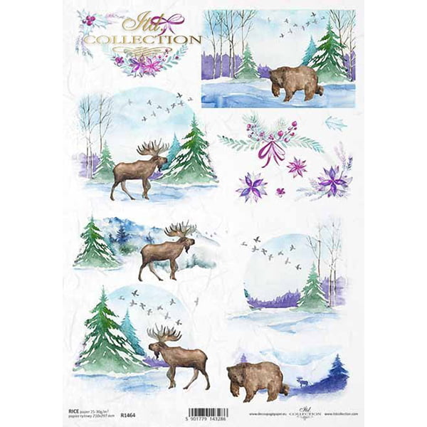 R1464 ITD COLLECTION DECOUPAGE RICE PAPER A4 - R1464 - Image 1