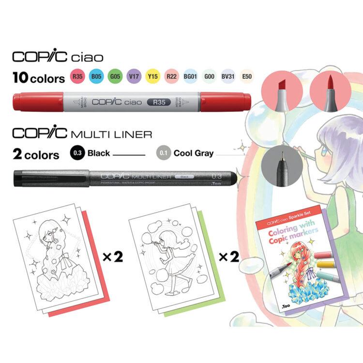 COPIC CIAO SET - 12 COLORS SPARKLE SET - Image 2