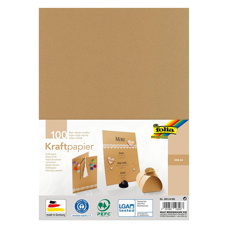 FOLIA KRAFT CARDBOARD A4, 120 G - Image 1