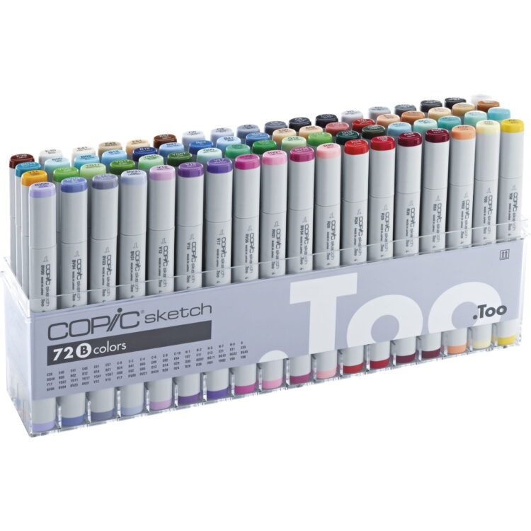 72B COPIC SKETCH SET - 72 COLORS B COLORS - Image 1