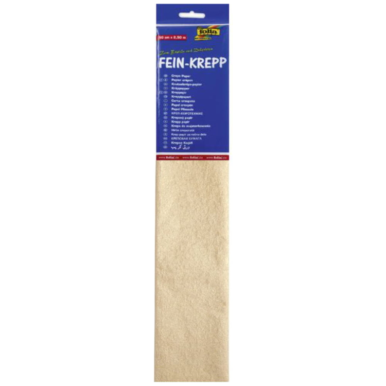 zlatno FOLIA CREPE PAPER 50 CM/2.5 M PEARL GOLD - Image 1