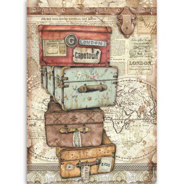 DFSA4520 STAMPERIA DECOUPAGE RICE PAPER A4 - DFSA4520 - Image 1