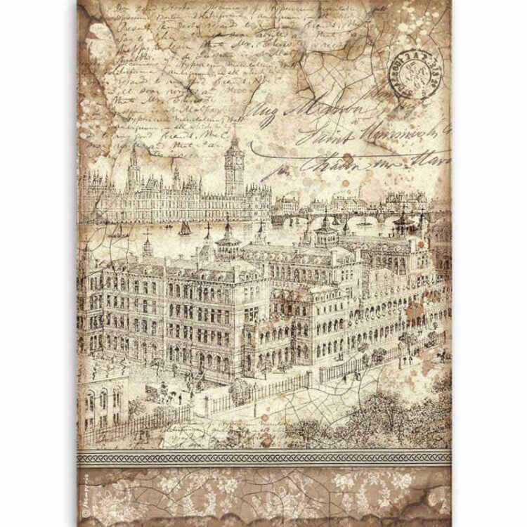 DFSA4523 STAMPERIA DECOUPAGE RICE PAPER A4 - DFSA4523 - Image 1