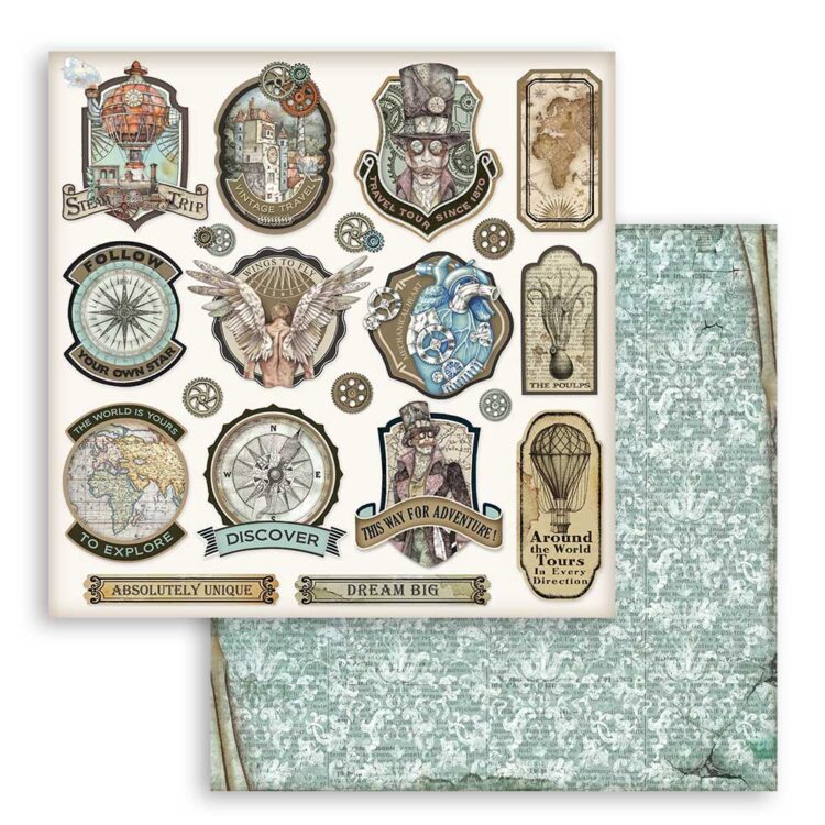 STAMPERIA BLOCK DESIGNER PAPER 20.3/20.3 CM - SBBS25 - Image 12