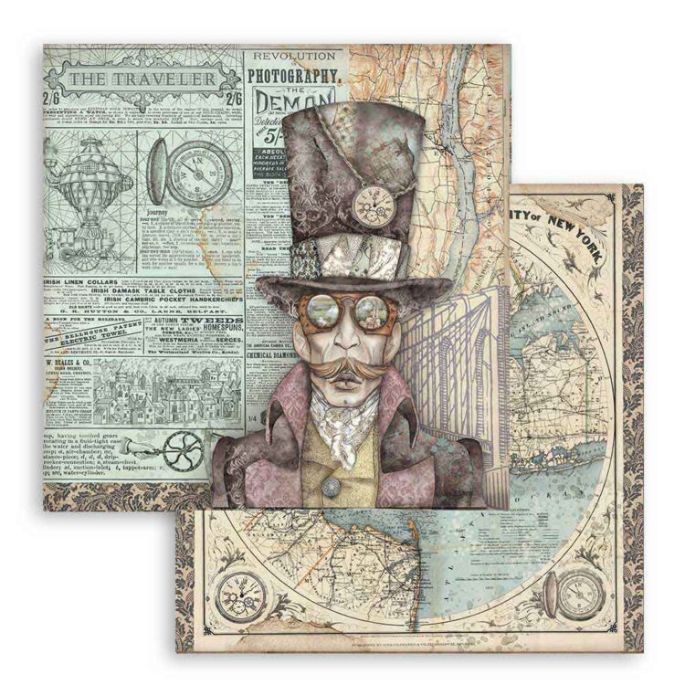 STAMPERIA BLOCK DESIGNER PAPER 20.3/20.3 CM - SBBS25 - Image 3