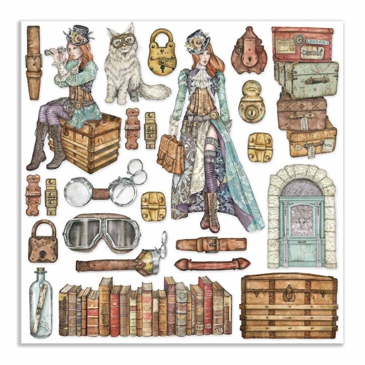 STAMPERIA BLOCK DESIGNER PAPER 20.3/20.3 CM - SBBS27 - Image 13