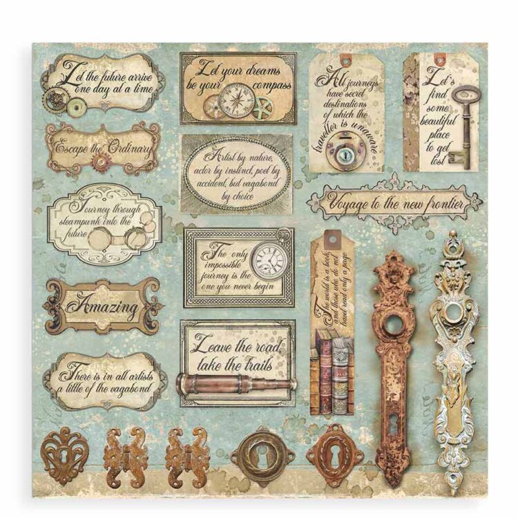 STAMPERIA BLOCK DESIGNER PAPER 20.3/20.3 CM - SBBS27 - Image 3