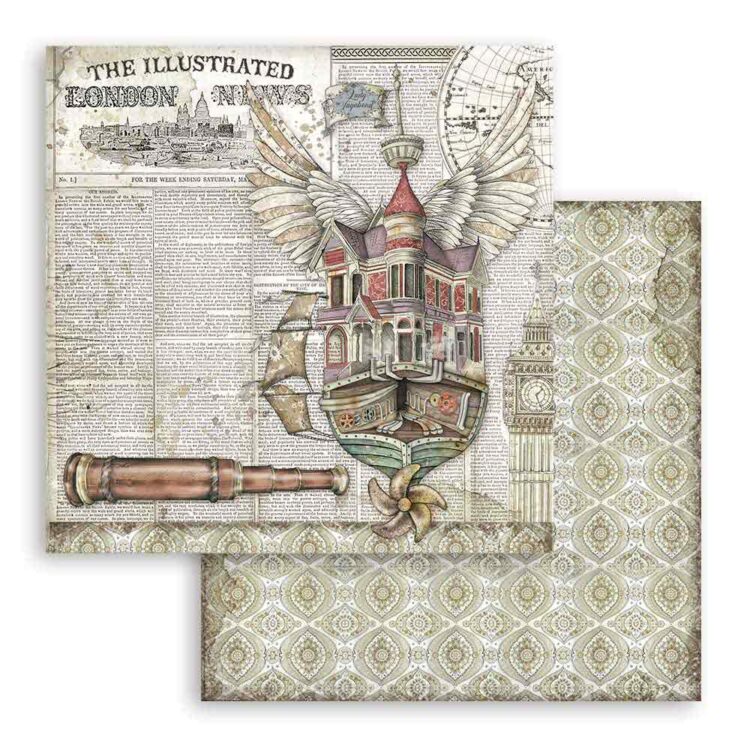 STAMPERIA BLOCK DESIGNER PAPER 20.3/20.3 CM - SBBS27 - Image 8