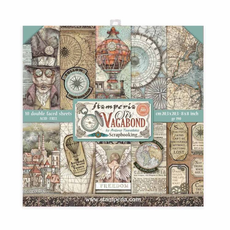 SBBS25 STAMPERIA BLOCK DESIGNER PAPER 20.3/20.3 CM - SBBS25 - Image 1