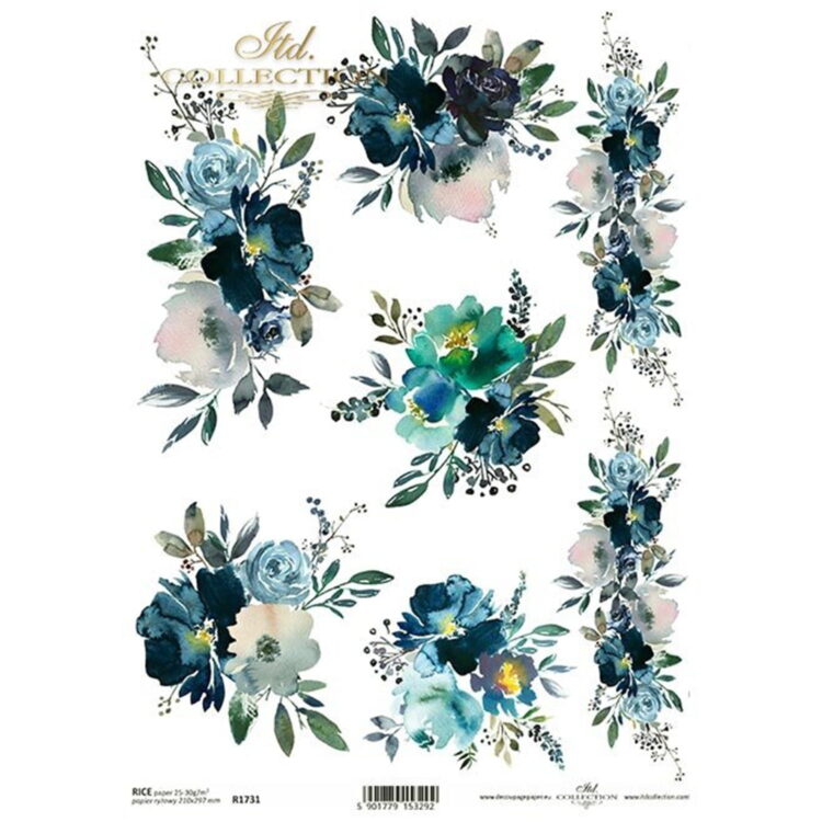 ITD COLLECTION DECOUPAGE RICE PAPER A4 - R1731 - Image 1