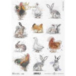 ITD COLLECTION DECOUPAGE RICE PAPER A4 - R1686