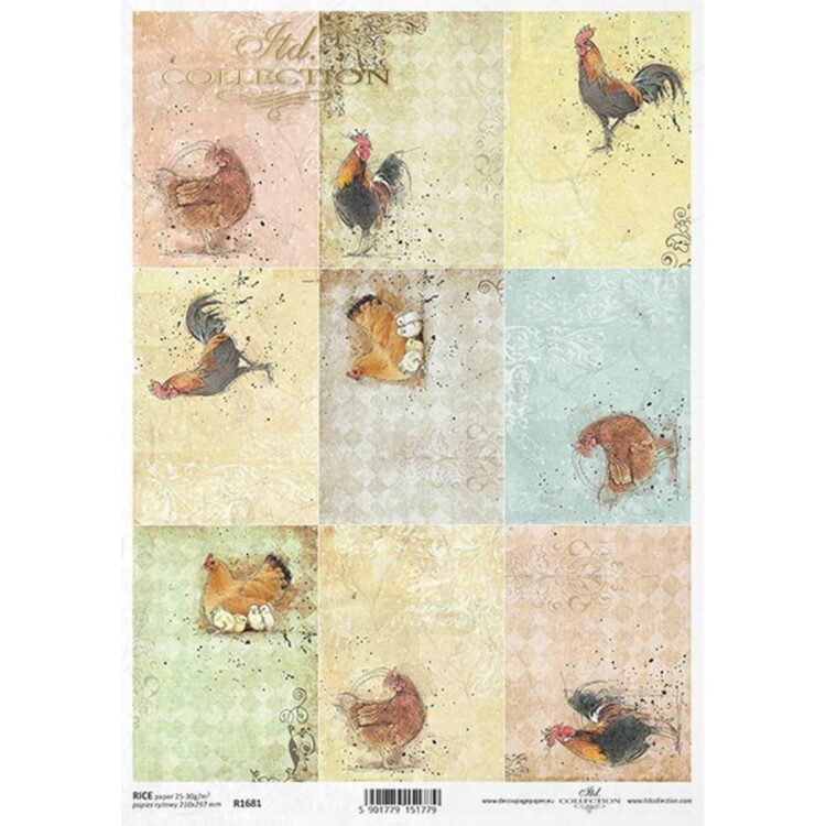 ITD COLLECTION DECOUPAGE RICE PAPER A4 - R1681 - Image 1