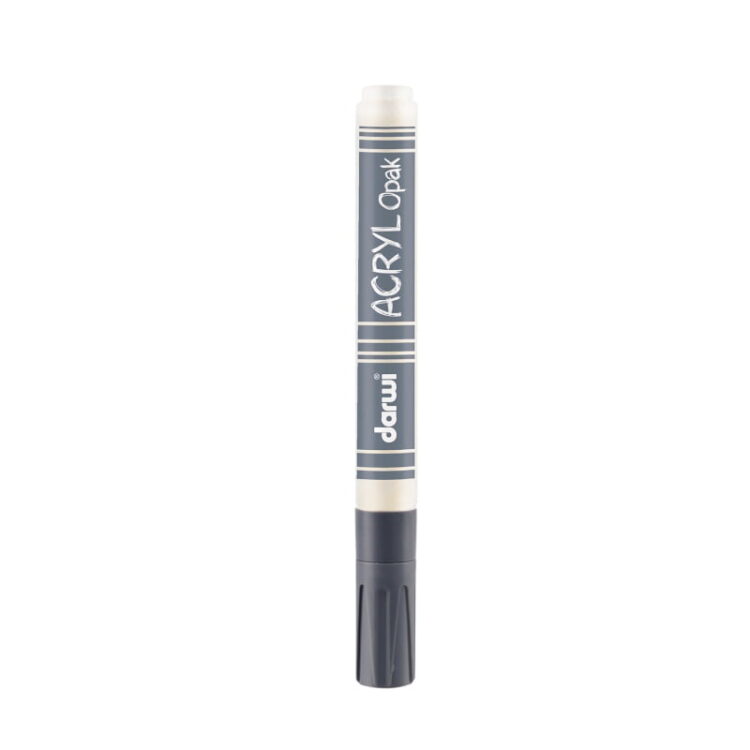 010 DARWI ACRYLIC MARKER 0.8MM, 3ML - WHITE 010 - Image 1