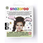 SNAZAROO FACE PAINTS 3X3.75 G + BRUSH AND TAMPON - BUNNY