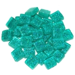MOSAIKSTEIN MOSAIC 10X10X4 MM 1 KG. S86-10B- TURQUOISE GLITTER