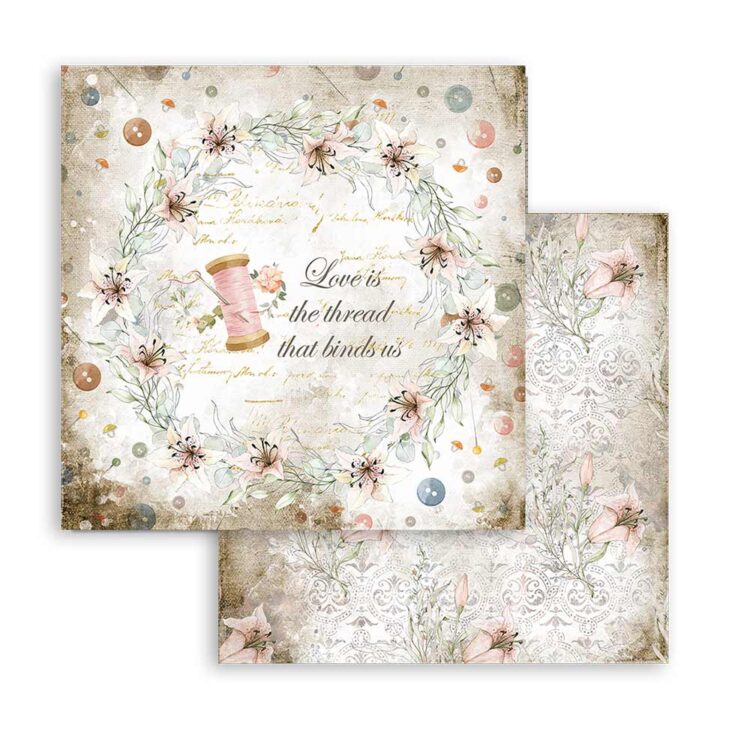 STAMPERIA BLOCK DESIGNER PAPER 20.3/20.3 CM - SBBS36 - Image 10