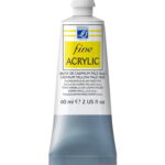 L&B ACRYLIC PAINT FINE 60 ML - CADMIUM YELLOW PALE HUE 796