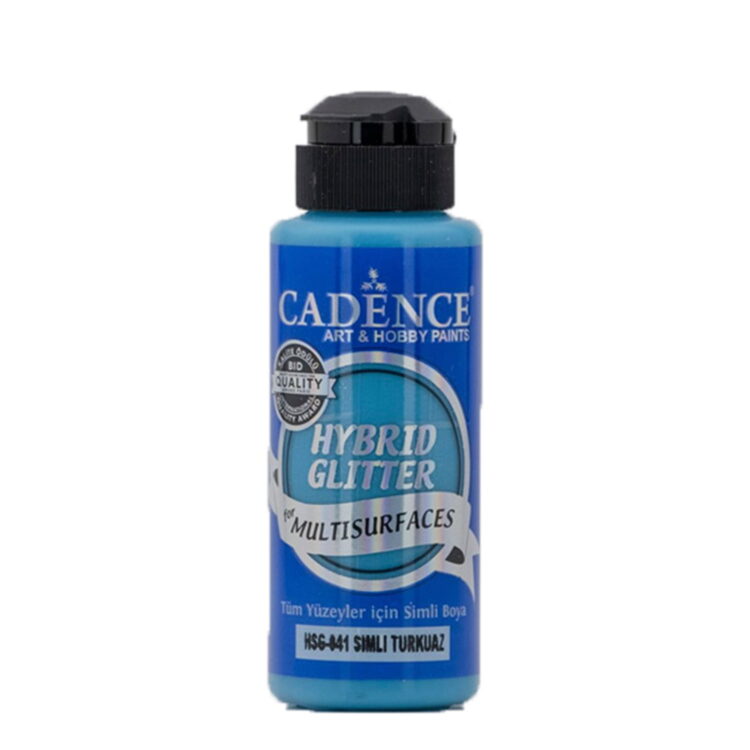 _0010_HSG-041 CADENCE ACRYLIC PAINT GLITTER HYBRID 120ML - TURQUOISE HSG-041 - Image 1