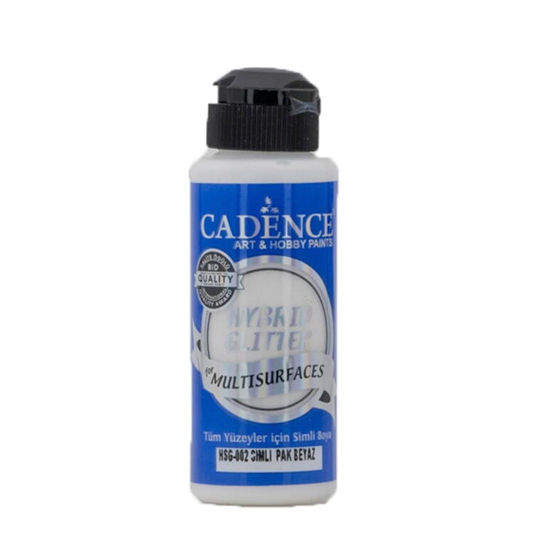 _0016_HSG-002 CADENCE ACRYLIC PAINT GLITTER HYBRID 120 ML - P. WHITE HSG-002 - Image 1
