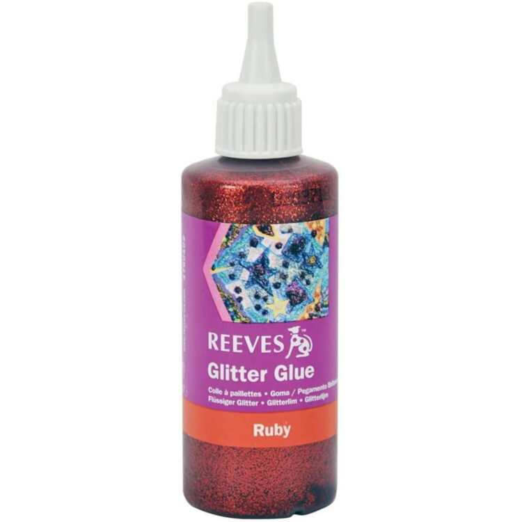 REEVES GLITTER GLUE 100 ML - RUBY 4760102 - Image 1