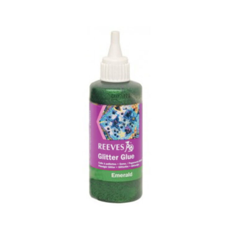 4760104 REEVES GLITTER GLUE 100 ML - EMERALD 4760104 - Image 1