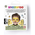 SNAZAROO FACE PAINTS 3X3.75 G + BRUSH AND TAMPON - CHICK