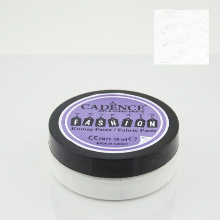fp-01-white CADENCE EMBOSSED TEXTILE PASTE FASHION 50 ML. - WHITE - Image 1