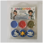 SNAZAROO SET OF FACE PAINTS 3X2 ML. + SEALS - PIRATE 041