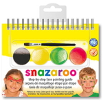 SNAZAROO SET OF FACE PAINTS 4X1 ML + BRUSH - FRUIT AND VEG