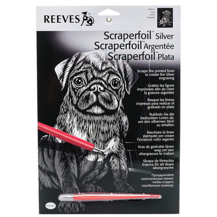 pug PPSF55 REEVES SCRATCH PAINTING KIT - SILVER PPSF55 - Image 1